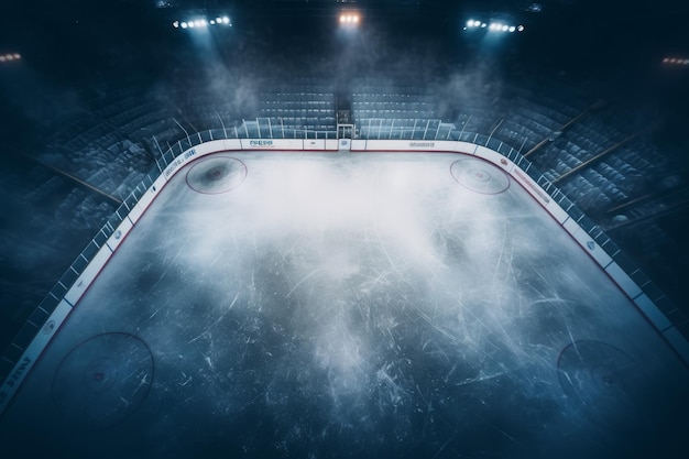 Hockey ice rink Sport texture Generate Ai