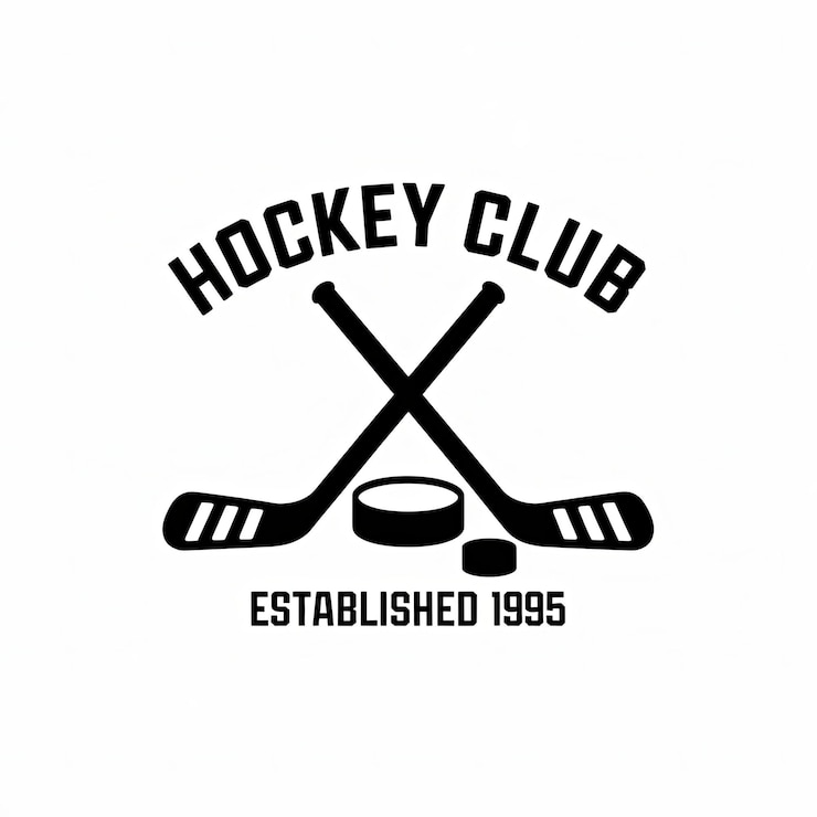 Photo hockey logo sport emblem vector illustration