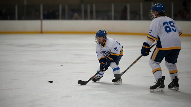 Photo a hockey player with the number 3 on his jersey