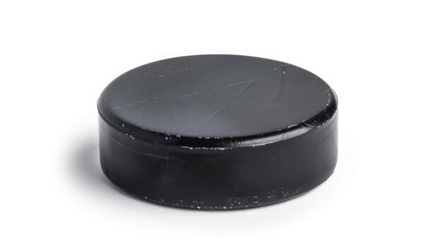 Foto hockey puck geïsoleerd op wit