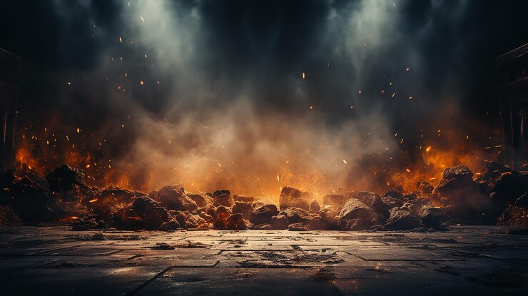 Photo hockey stadium with hockey goal mockup background