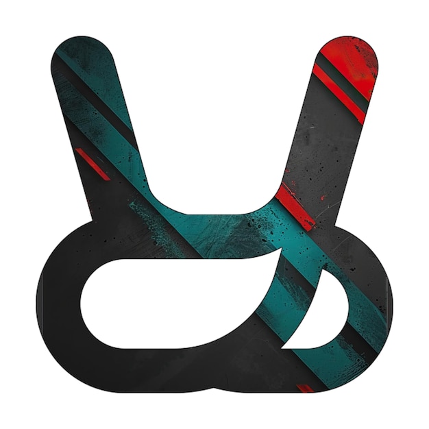 Foto hockey stokken icoon diagonaal zwart groen rood