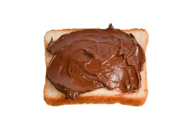 ÃÂ¡hocolate paste sandwich isolated on white background.