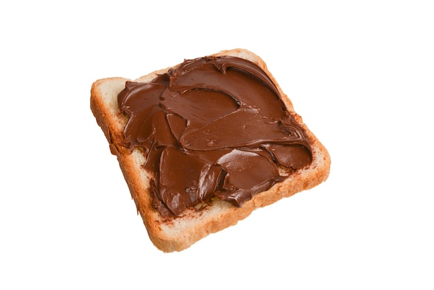 hocolate plakken sandwich geïsoleerd op een witte achtergrond.