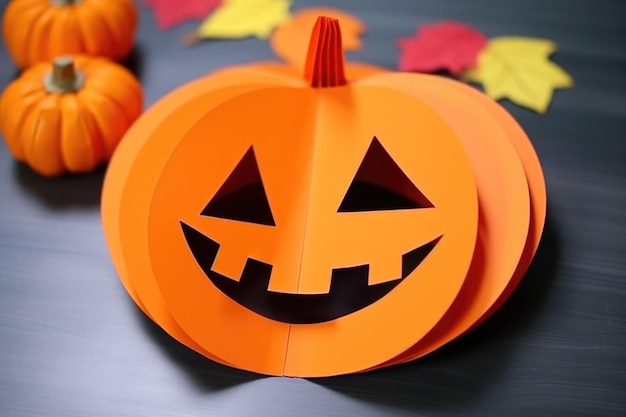 Hoe maak je Halloween-pompoen Jack van gekleurd papier DIY