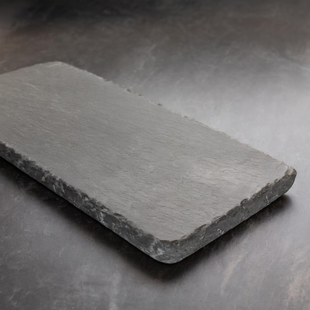 Foto hoekopname van het oppervlak van het grijze stenen bord