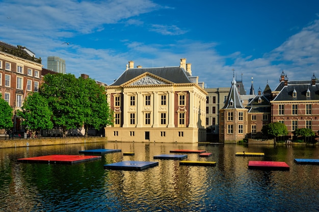 Hofvijver 호수와 Binnenhof 헤이그