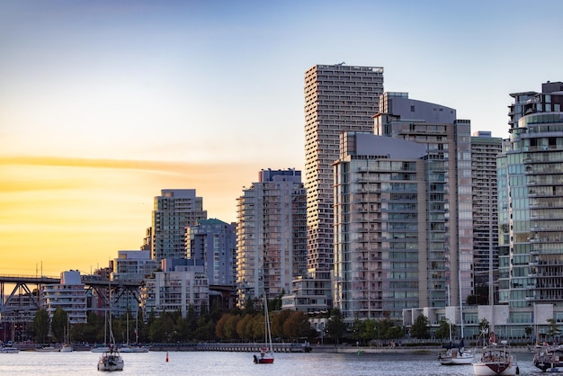 Hoge appartementen in het centrum van Vancouver, British Columbia, Canada