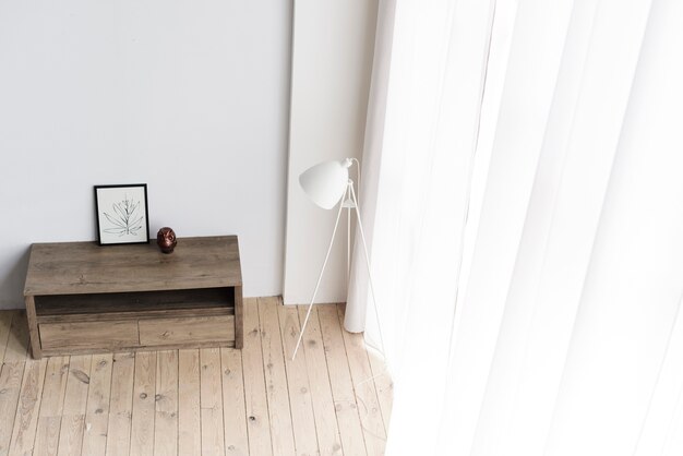 Foto hoge hoek minimalistisch interieur