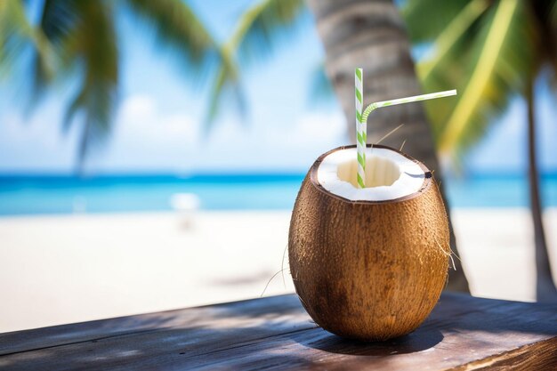Foto hoge hoek van kokosnoot op burlap met lepel