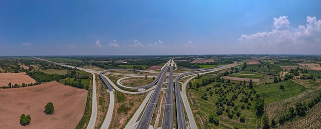 hoge hoekmening van snelweg