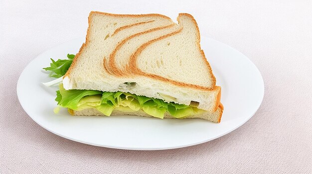 Hoge hoekplaat met sandwich en souce