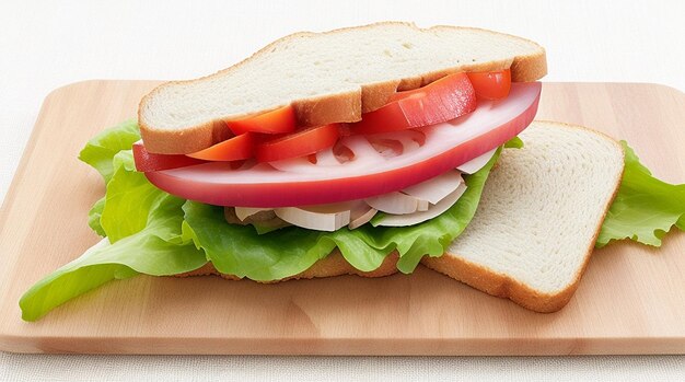 Foto hoge hoekplaat met sandwich en souce