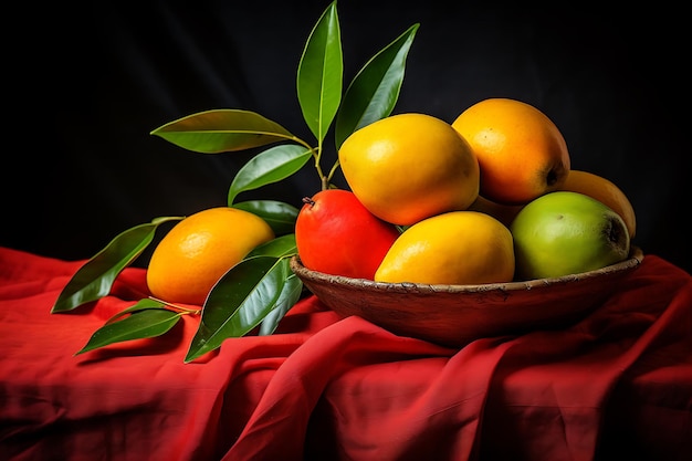 Hoge kwaliteit foto van mangofruit op tafel