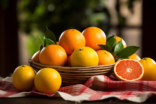 hoge kwaliteit foto van sinaasappelen op tafel