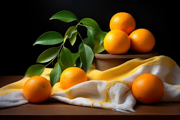 hoge kwaliteit foto van sinaasappelen op tafel