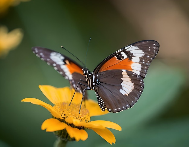 Hoge kwaliteit fotografie van een vlinder gedetailleerde bokeh