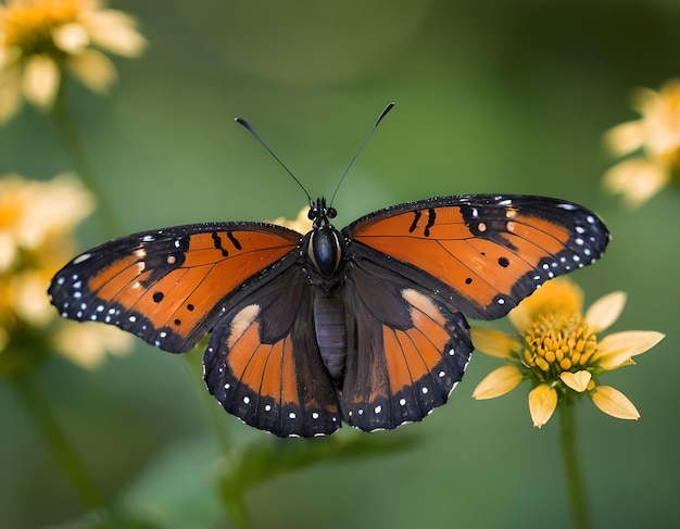 Hoge kwaliteit fotografie van een vlinder gedetailleerde bokeh