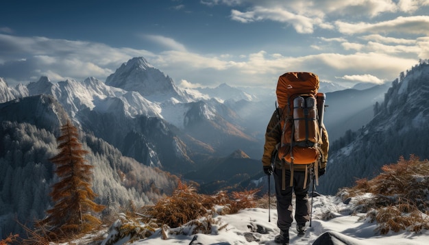 Hoge kwaliteit stock photography wandelen in de sneeuw