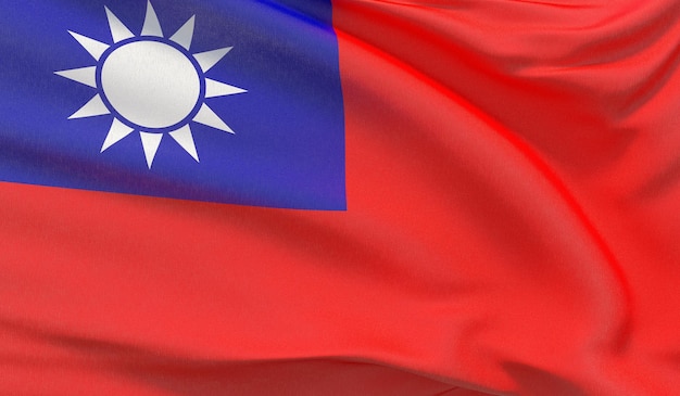 Hoge resolutie close-up vlag van de republiek china d illustratie