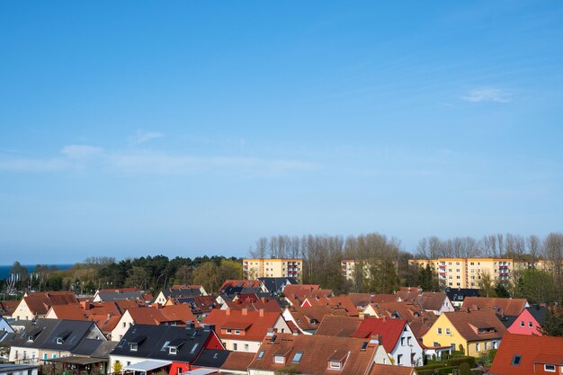 Hohe duinstad in Rostock in Duitsland