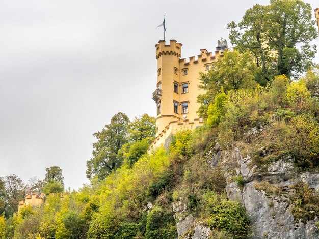 Hohenschwangau castle on hill