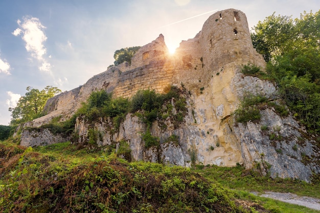 Hohenurach Castle near old town of Bad Urach Germany