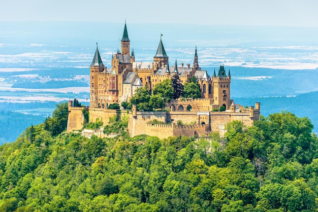 Hohenzollern Castle on mountain top Germany