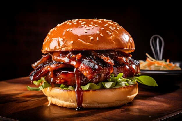 Premium Photo | Hoisin Glazed Asian Pork Burger