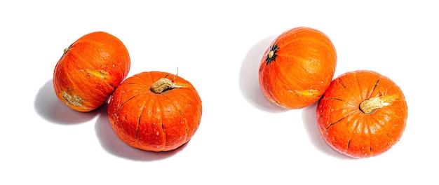 Hokkaido pumpkins isolated on white background