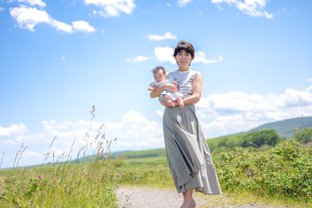 Hokkaido's sky earth and parents