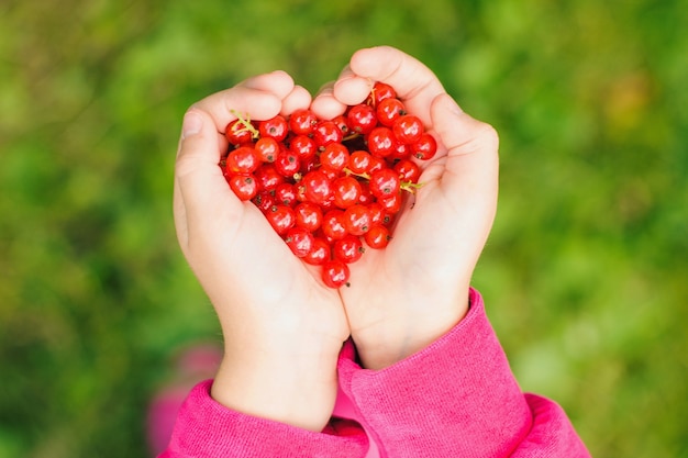 Holding berries in hands Love