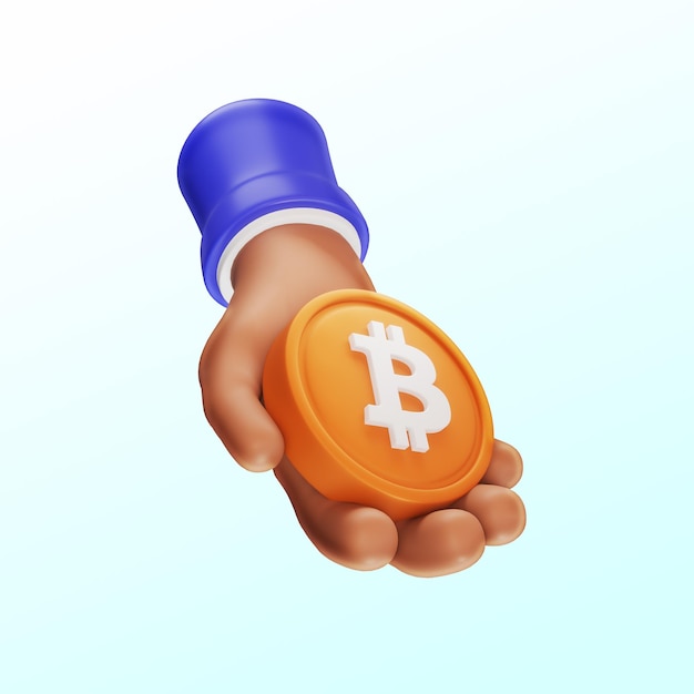 holding bitcoin 3d emoji crypto cryptocurrency bitcoin illustration gesture hand business money