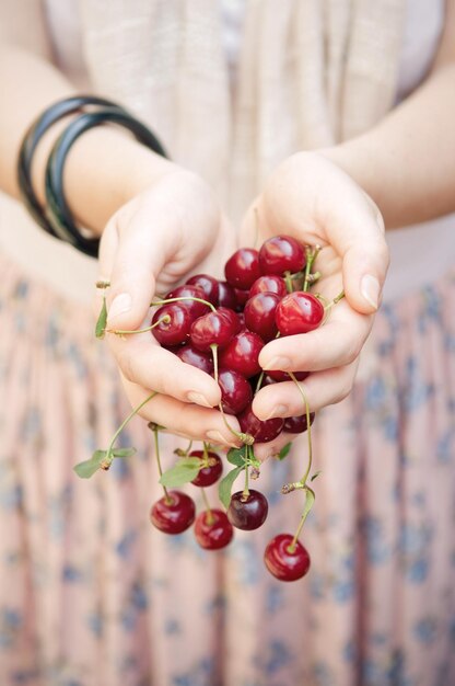 Holding cherries