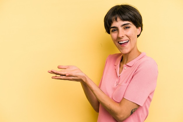 Holding a copy space on a palm