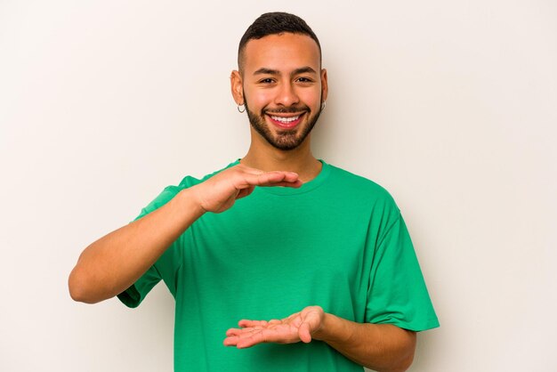 Holding something with both hands product presentation