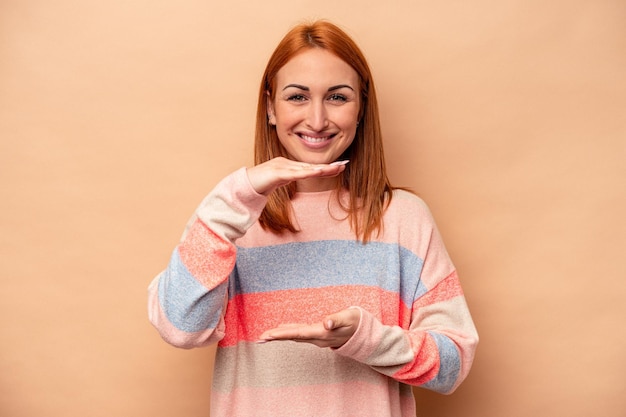 Holding something with both hands product presentation