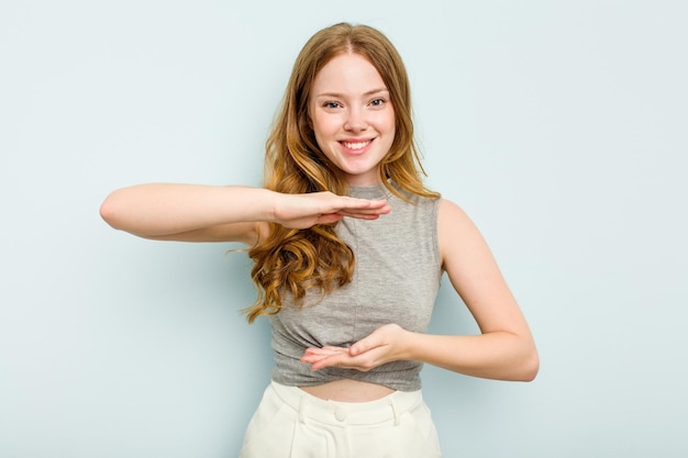 Holding something with both hands product presentation