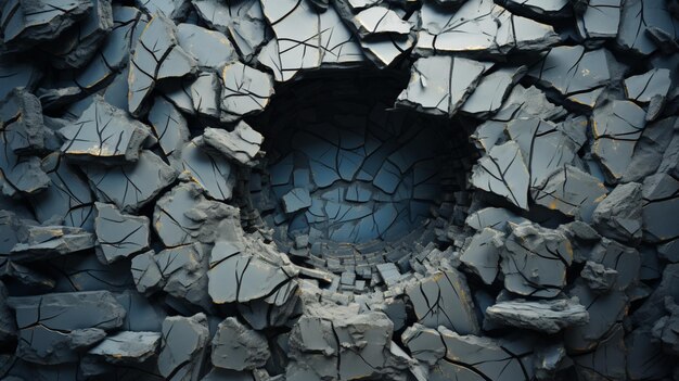 hole in the center of a wall