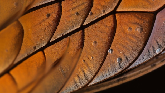 Holey Leaf Close Up Генеративный AI