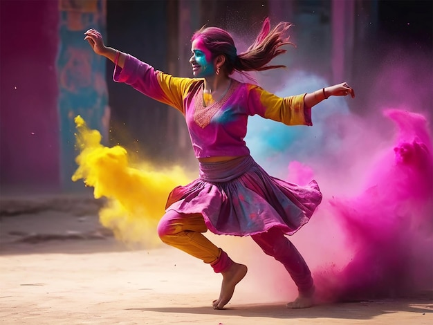 Foto banner o poster di holi 2024