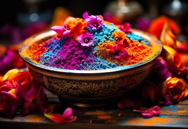 holi in a bowl