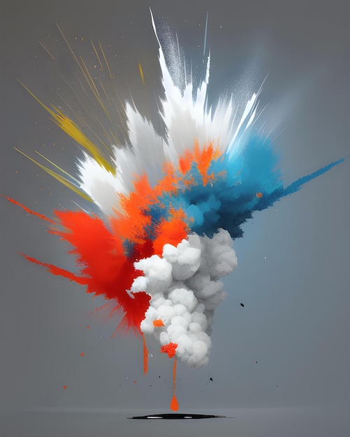 Holi Celebration Colorful Powder Explosion Background