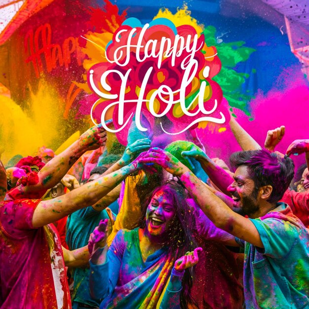 Photo holi celebration illustration ai generated