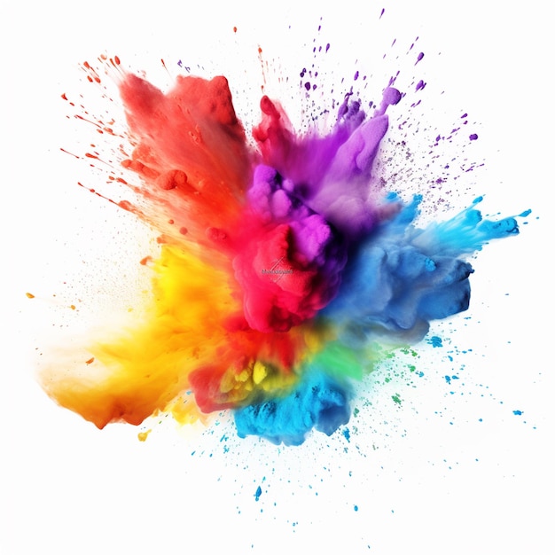 Holi color powder explosion