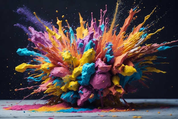 holi colours explosion