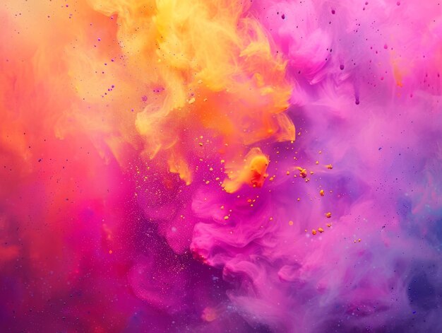 Holi decorative dye splash color powder explosion abstract colorful rainbow background with color