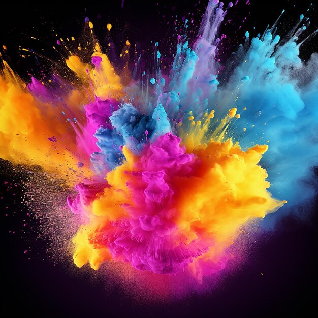 holi festival powder explosion
