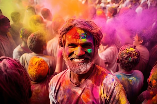 Holi feestviering in Nandgaon India Elke Indiase staat viert Holi anders Festival Of Colors In India