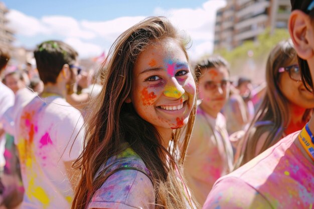 Holi Festival Celebrating Colors in Barcelona